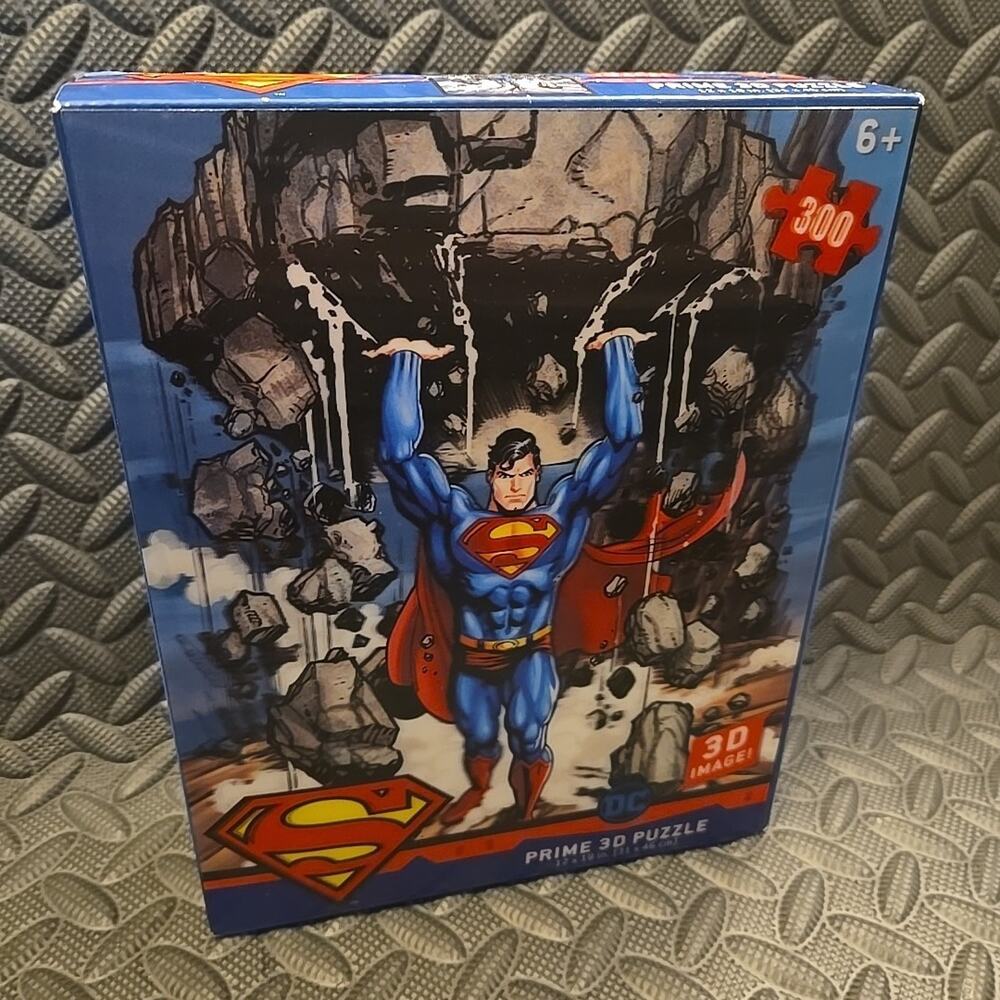 DC Superman 3D Lenticular Puzzle – 300 Pieces – Prime 3D – Sealed